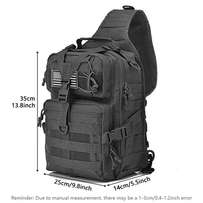 Large capacity chest bag, outdoor crossbody bag, wear-resistant Oxford cloth compression strap design, can be carried by hand