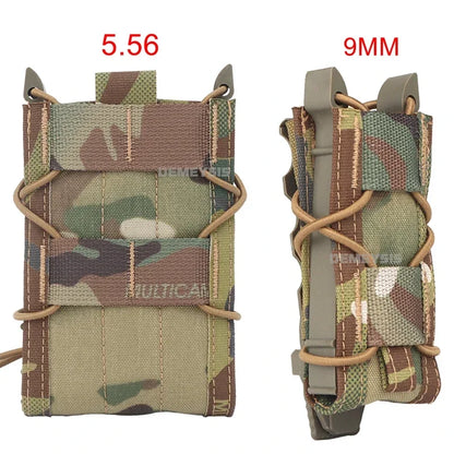 9MM 5.56 Magazine Pouches Tactical AK AR M4 AR15 Single Magazine Bag Rifle Pistol Molle Mag Holster Pouch Hunting Tools Holder