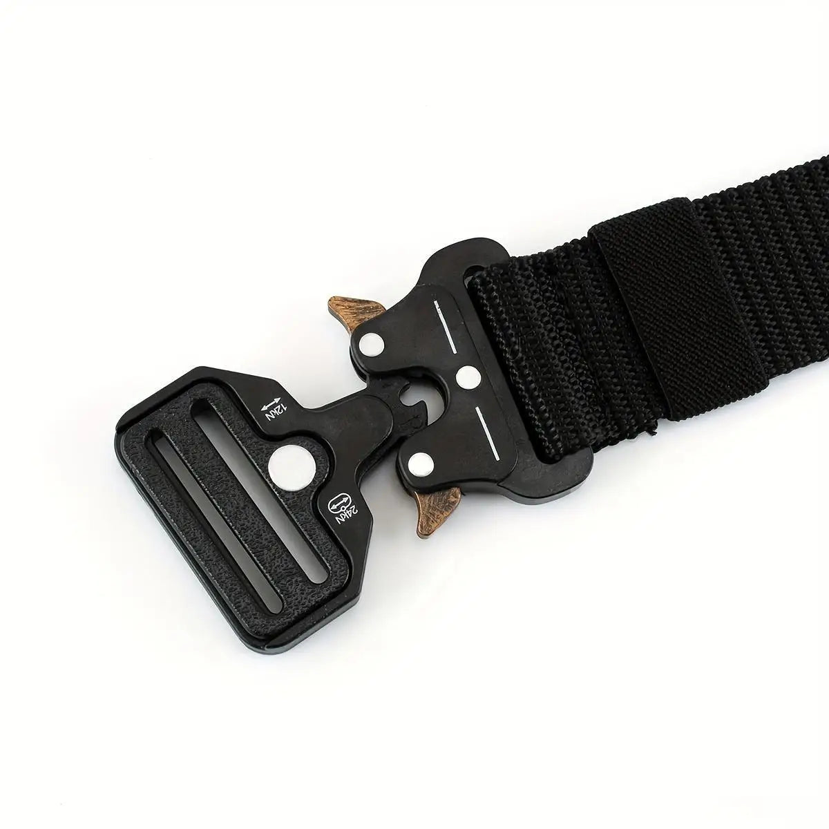 120cm Tactical Nylon Belt with Metal Buckle, Men's Training Accessory, Durable Waistband for Outdoor Activities, Essential Gear