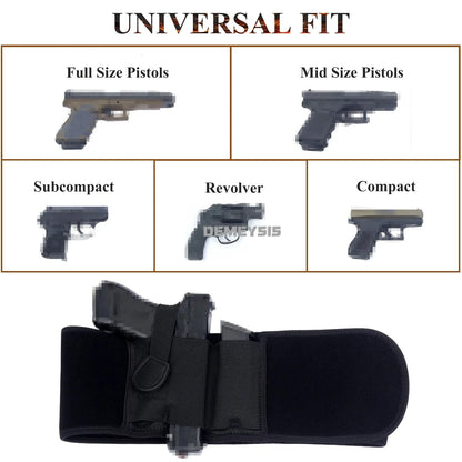 Tactical Belly Band Holster Concealed Carry Pistols Airsoft Right Left Hand Belt Holster for Sig Sauer Walther G19 / 26 / 43