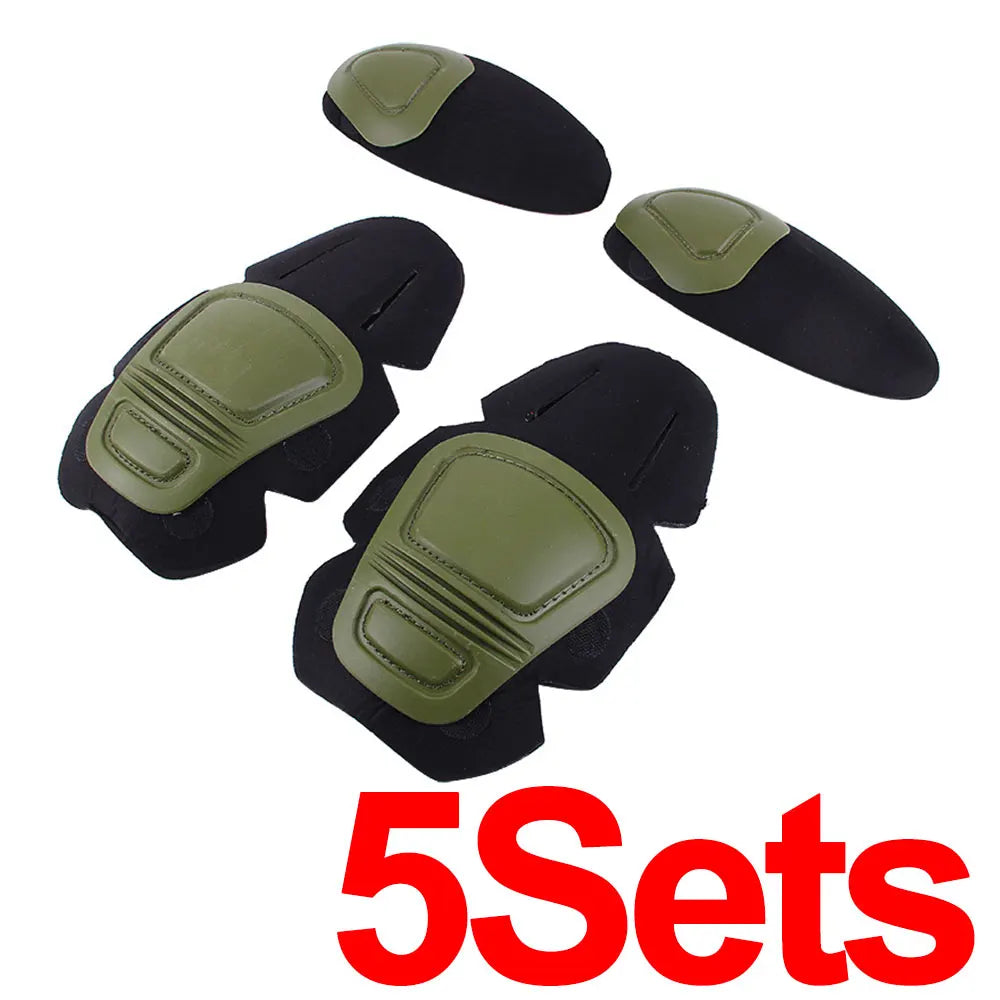 Tactical Knee Elbow Pads Set Outdoor Camouflage Combat Gear Hunting Suit Protection Quick-insert Soft Cushion Military Guard