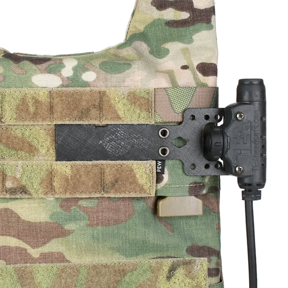 Tactical AXL Style Tactical Vest Universal PTT MOLLE Mounting Board for  TEA Invisio