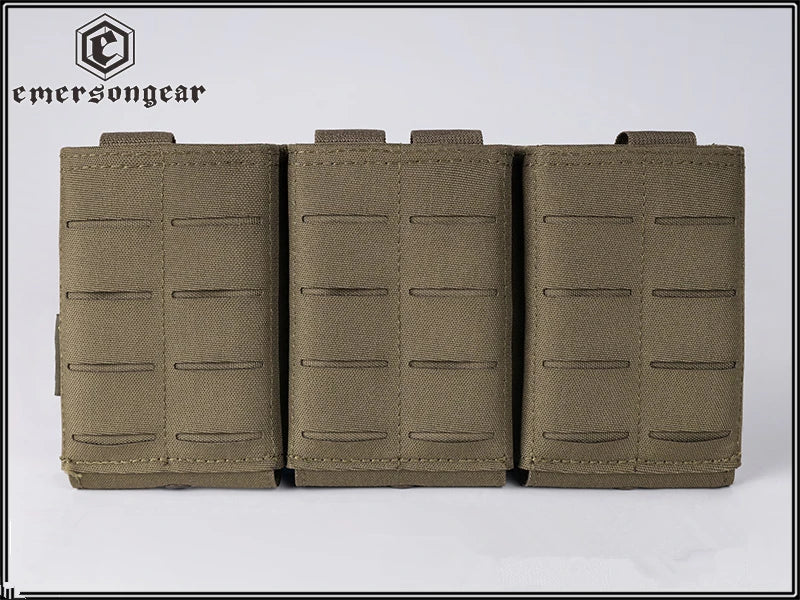 Emersongear LCS Rifle Magazine Pouch Triple FAST 9/ 5.56/7.62mm Open Quick Release Mag Nylon Holster  Accessories