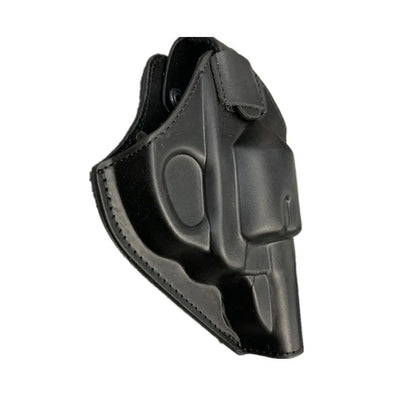 Airsoft Tactical Force Leather Revolver Pistol Holster (Short) Black Training WarGame Military