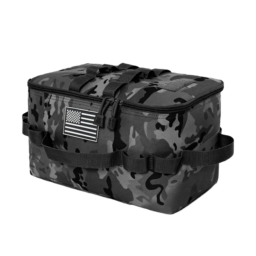 Portable Camping Cookware Storage Bag Detachable Divider Outdoor Picnic Tableware Organizer Bag Large Capacity Travel Kitchen Ge