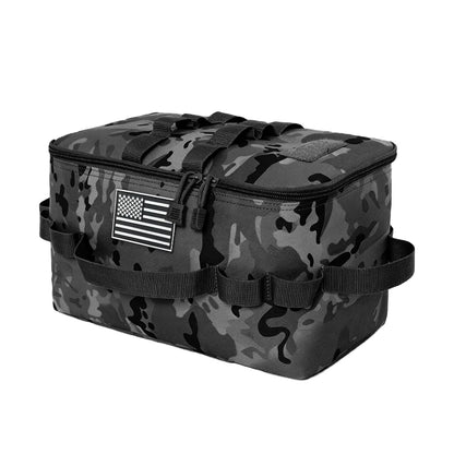 Portable Camping Cookware Storage Bag Detachable Divider Outdoor Picnic Tableware Organizer Bag Large Capacity Travel Kitchen Ge
