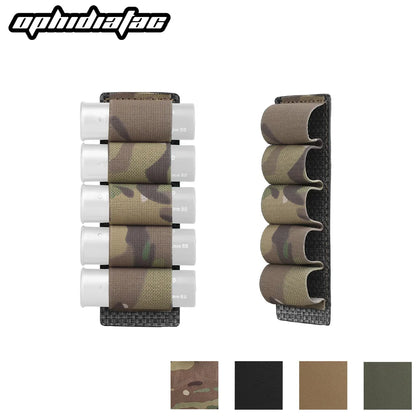 OPHIDIAN 5 Rounds 12 Gauge Shotgun Ammo Bag Hanging Molle Shotgun Rack Bullet Barrel Hunting Accessories