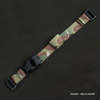MOLLE Compression Straps with Buckle Clips, Reinforced Tie-Down for Sleeping Bags & Camera Mounts, for Tactical Backpacks.
