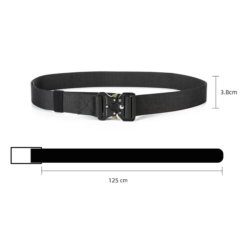 Alloy  Belt Quick Release Tactical Military Style Waistband Durable Breathable Adjustable Heavy Duty Work Outdoor Men's Women's