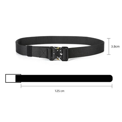Alloy  Belt Quick Release Tactical Military Style Waistband Durable Breathable Adjustable Heavy Duty Work Outdoor Men's Women's