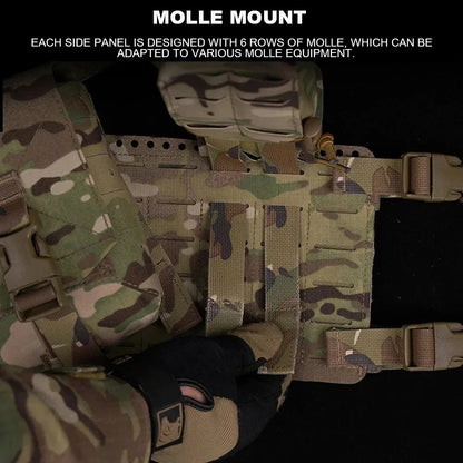 Alpha Tactical Chest Rig MOLLE System Modular Quick Release Vest fit  Airsoft Magazine Pouch Outdoor Hunting Waist Bag