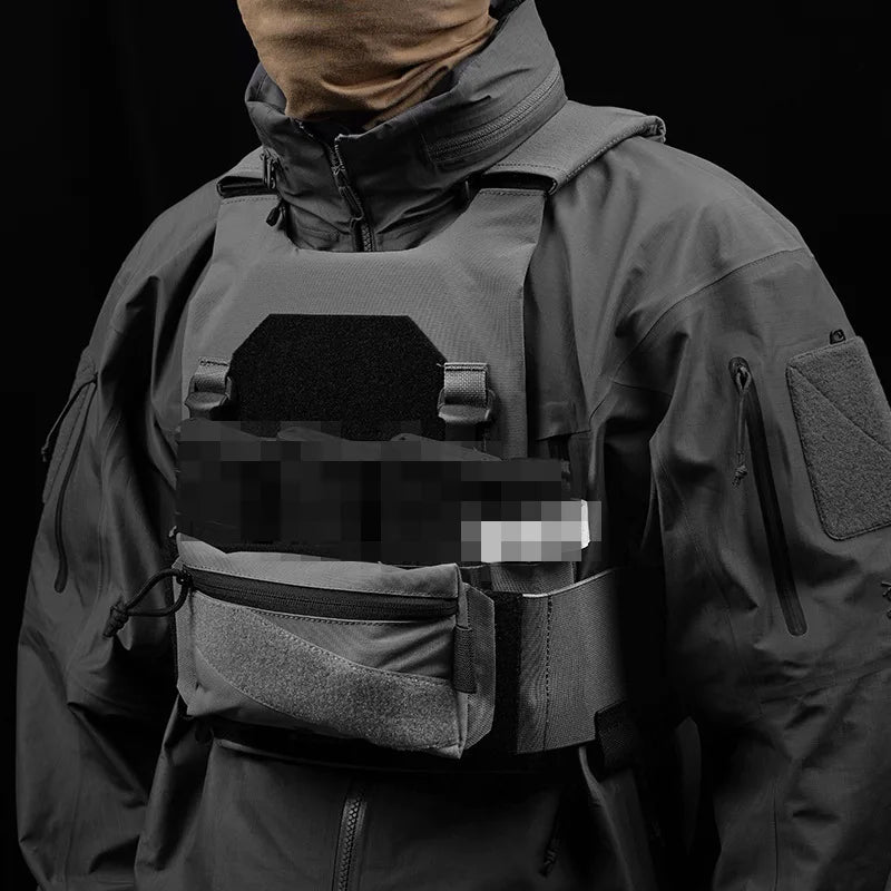 Tactical Combat Vest Lightweight Plate Carrier Tactical Molle Vest QASM Chest Buckle Outdoor Hunting Waist Seal Storage Bag