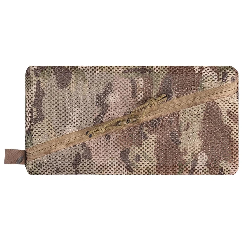 OPHIDIANTAC-Mesh Pouch Insert, Modular Utility Admin Pockets Travel Organizer EDC Zipper Pouch 6X12in