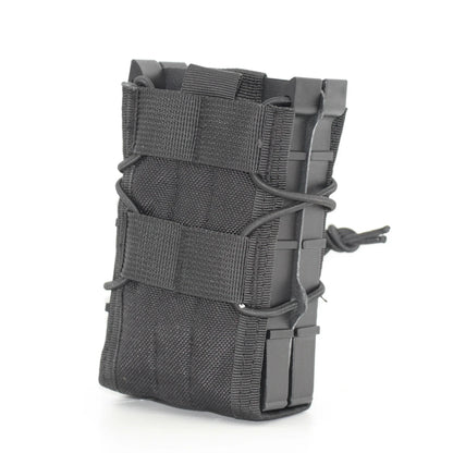 Outdoor Tactical Magazine Storage Pouch 5.56 Double Elastic CS Belt Vest with MOLLE Load-Bearing Function for Rifle and Shotgun