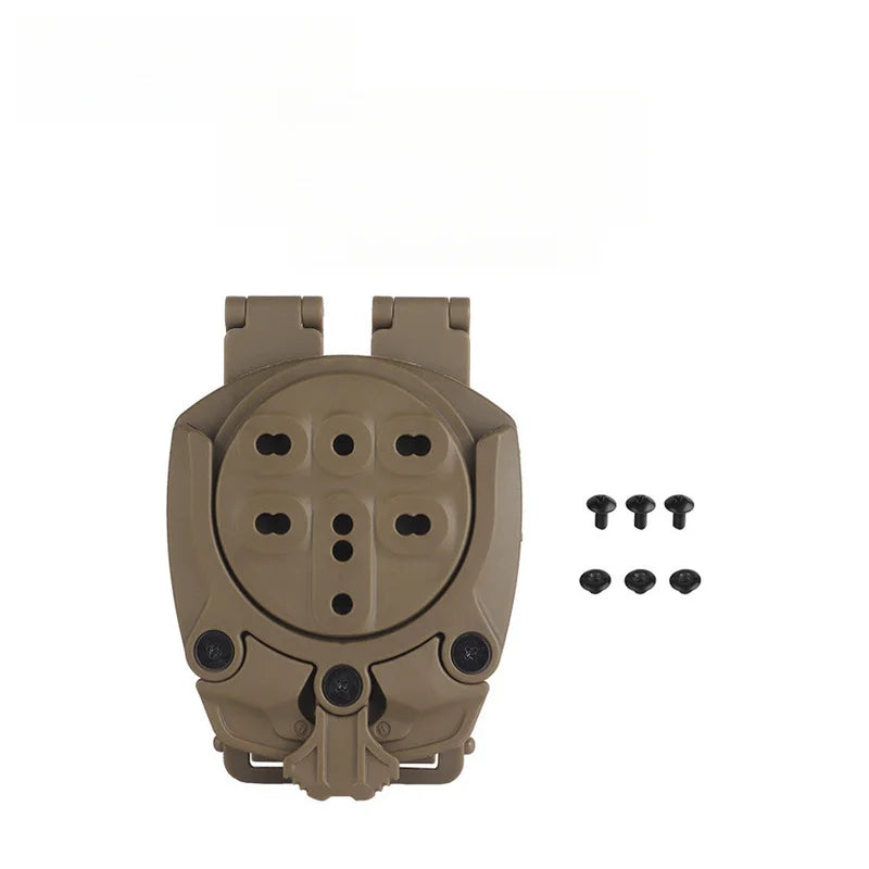 360 Degree Rotatable MOLLE Adapter Mount Tactical Gear Belt Attachment Bracket for Vest Waist Belt Outdoor Equipment