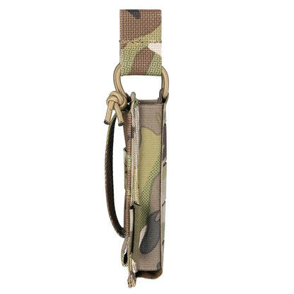 Tactical Pistol Magazine Pouch 9mm Extended Single Mag Pouch Molle  Holster Hunting Flashlight Torch Holder Airsoft Accessories