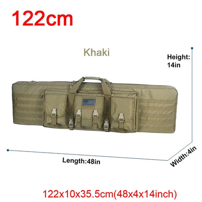 LQARMY 81 97 106 122cm Tactical Gun Bag Double Rifle Case  Molle Rifle Bag Sniper Airsoft Gun Case Backpack Hunting Gun Holster