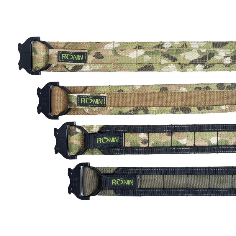 【1.5Inch  2 Inch】Ronin Style Belt Outdoor Hunting Double Layer  Belt Molle System