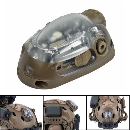 Tactical Helmet Signal Light Strobe Red/Green/Blue/White/Ir Head Light Hunting Airsoft Gear Fishing Auxiliary LED Flashlight
