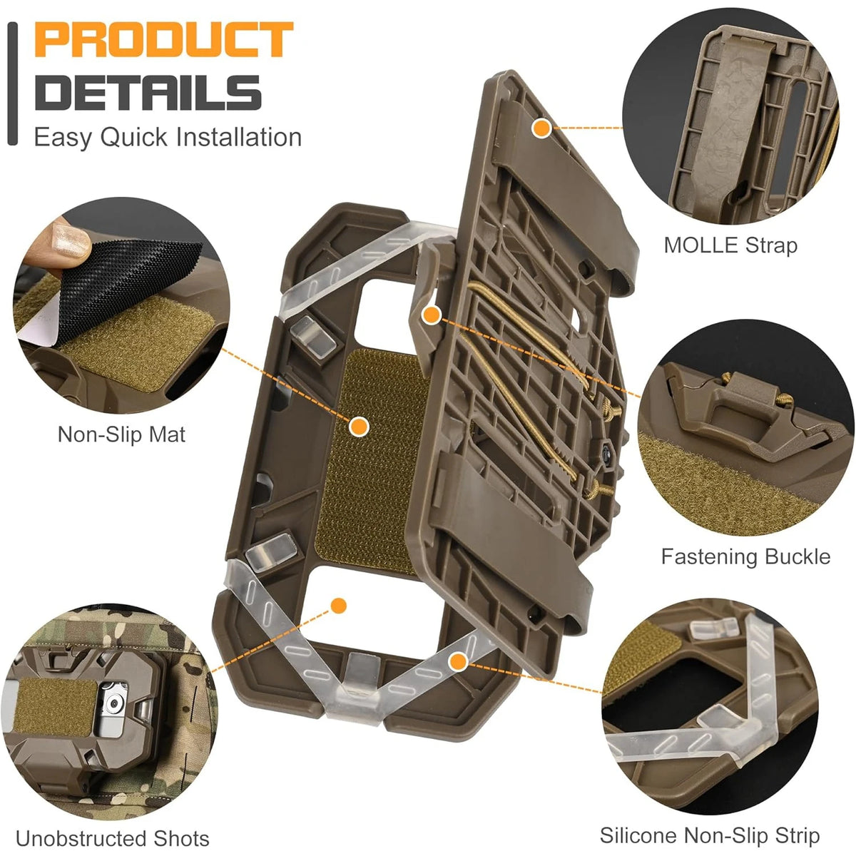 Tactical MOLLE Chest Multi-Function Panel | Navigation/Tactical Phone Case/Map/Storage | Outdoor Hunting Gear Accessory