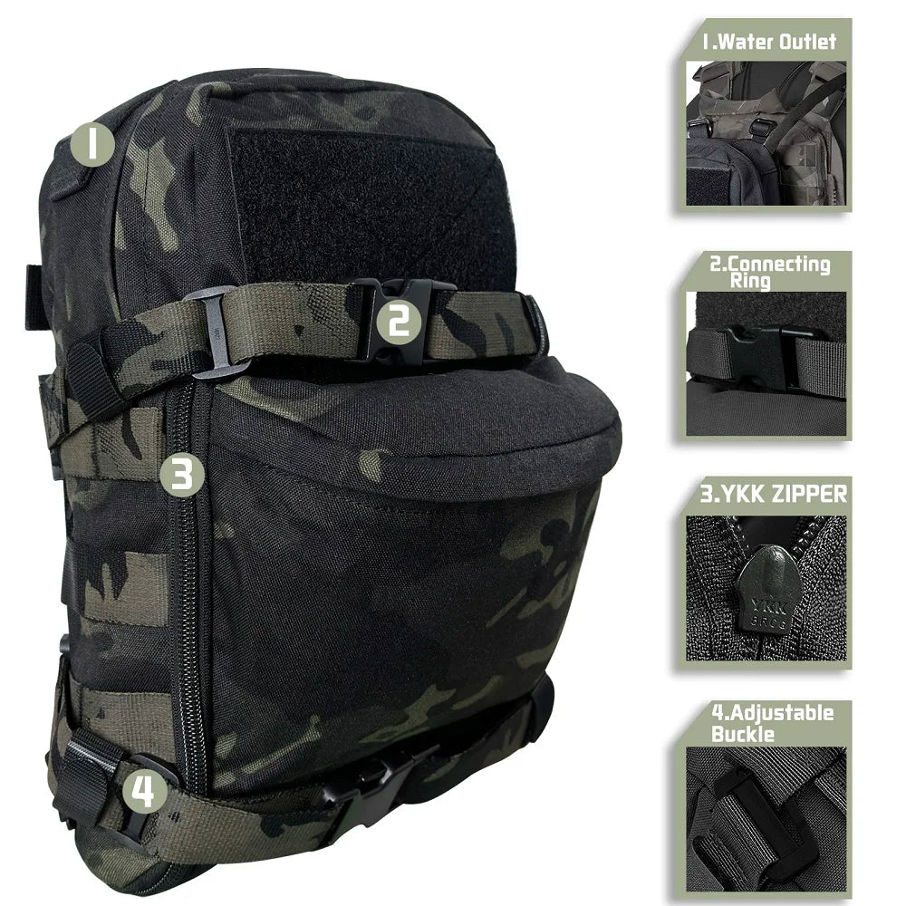 EMERSONGEARS tactical Vest Pouch Mini Hydration bag Hydration Backpack Assault Molle Pouch  2L Sport Water Bags