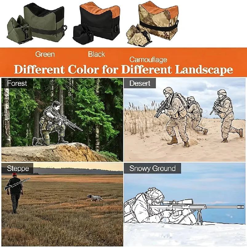 Outdoor Shooting Stand Bag Hunting Rifle Support Sandbag Gun Rest Target Sports Rifle Bench Unfilled Tactical Target Stand Bench