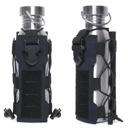 Laser Cut Design Molle Adjustable Water Bottle Holder Outdoor Sport Tactical Bottle Pouch for Backpack Belt Molle Radio Pouch