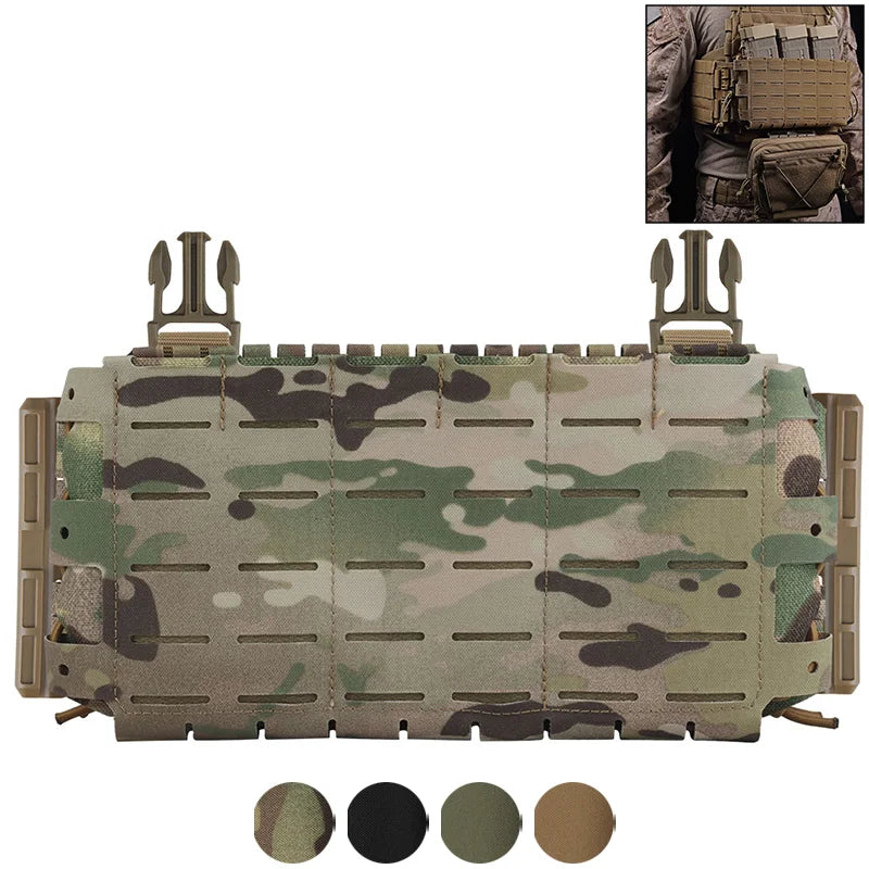 ARC Chest Rig V3 Triple 5.56 Mag Pouch Bilateral Quick Slide MOLLE Panel Airsoft Chest Rig Shoulder Strap Hunting Vest