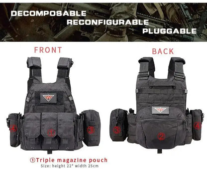 Yakeda 6094 Vests Plate Carrier Vest Camouflage Molle Nylon Modular Vest Tactical Vests Outdoor Hunting Men Vest