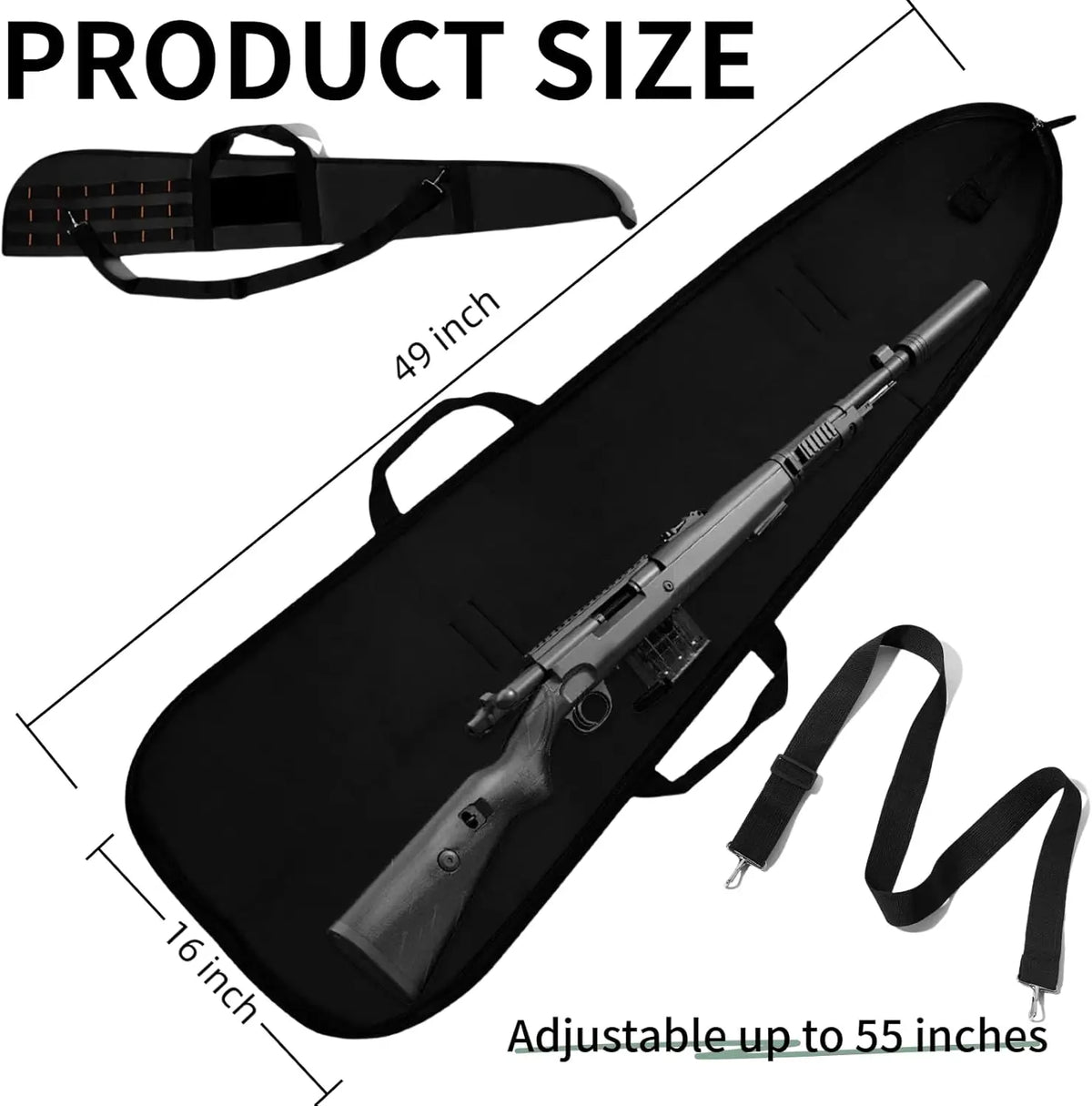 Soft Gun Case for Rifle Bag 130cm Molle Shotgun Sling Backpack Hunting Rifle Cover Long Equipment Transport Case Airsoft Bag