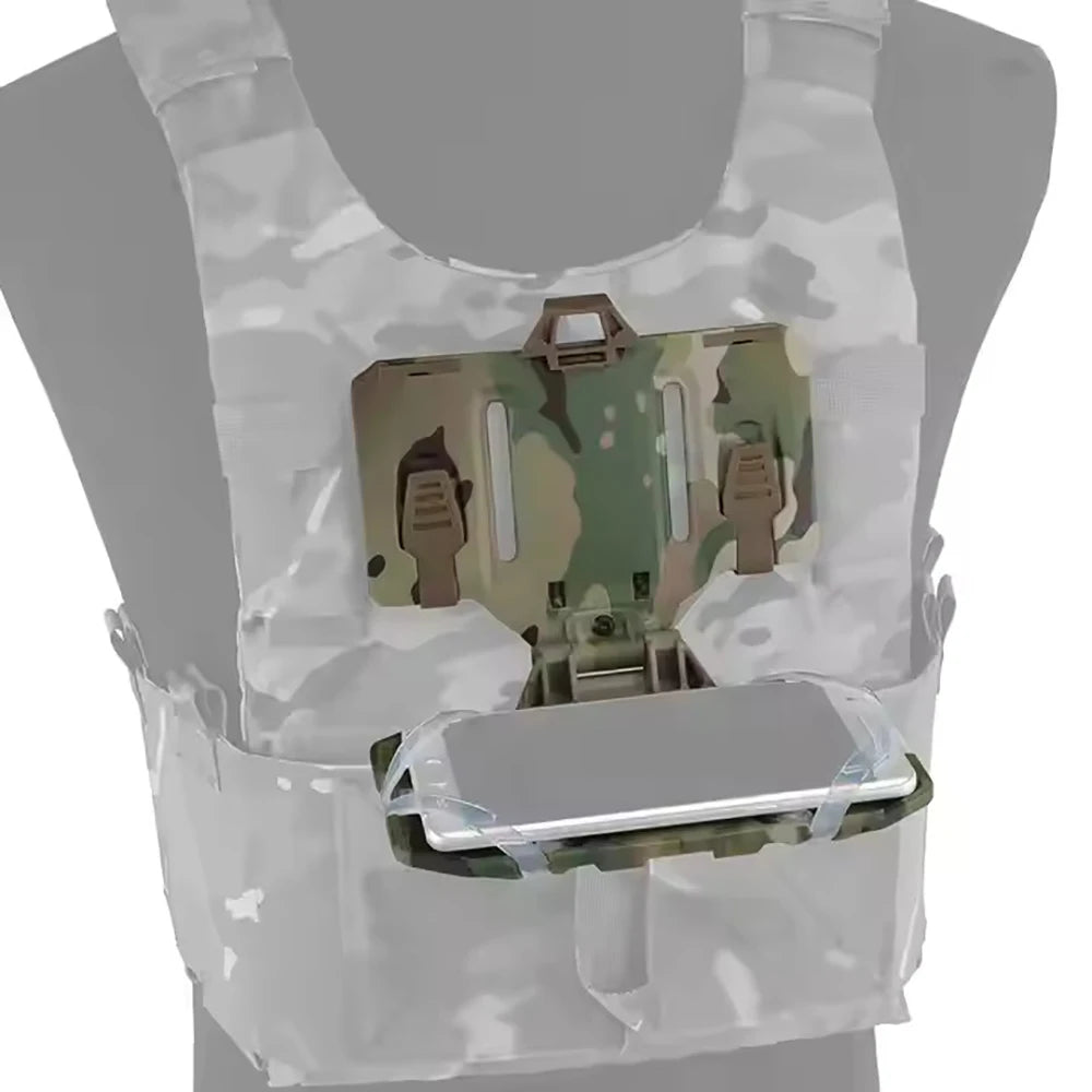 BOOIU Tactical MOLLE Folded Navigation Board Airsoft Mobile Phones Navigator Panel CS Hunting for Screen Size 4.7-6.7in