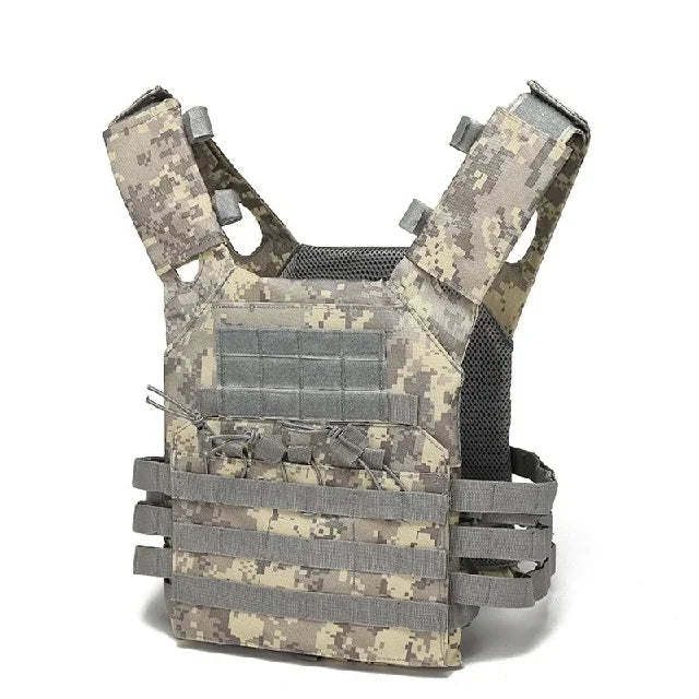 F4600D Security Tactical Vest Body Armor Lightweight Adjustable JPC Molle Pouch Plate Carrier Hunting Vest Training CS Game Gear