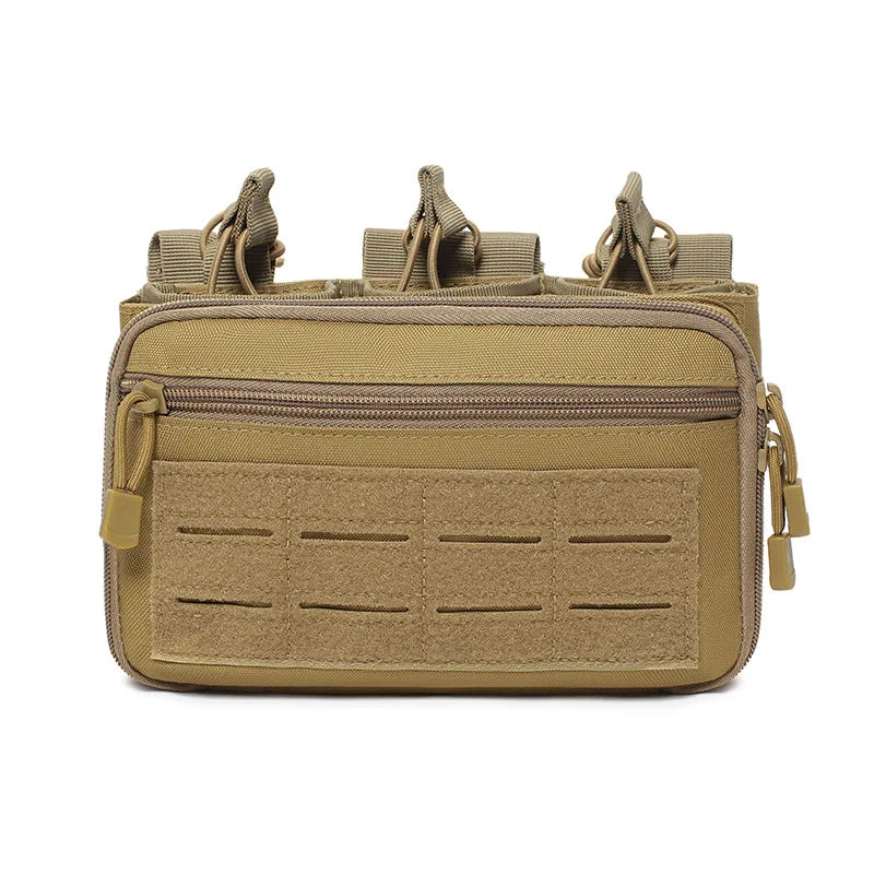 Triple Magazine Pouch Rifle 5.56/7.62 Mag Holster Ammo Holder Multi-use Molle Accessory Bag for Hunting & Airsoft Tactical Vest