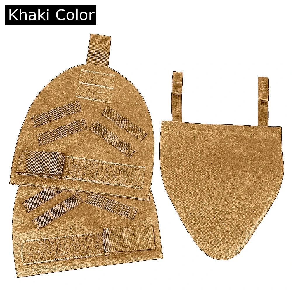 3Pcs/set Tactical Protective Cover Molle Shoulder Pads Crotch Guards Deltoid Protector Pad for Paintball CS Accessories