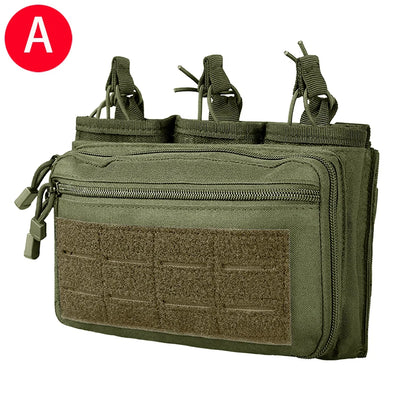 &Tactical Chargers Holder 5.56mm 7.62mm Triple Magazine Pouch Molle Admin Pouch Quick-Draw 3 Mags Pouches Cartridge Case Airsoft