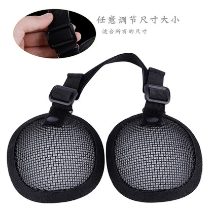 Tactical Steel Mesh Ear Defenders: Helmet-Compatible Design for Outdoor Tactical Protection