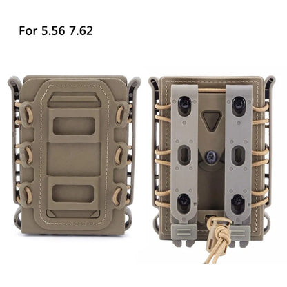 2PCS/Set Molle Magazine Pouch 5.56 7.62 9mm Mag Holster Rifle Pistol Magaizne Case Holder for AR15 M4 AK Glock 17 M9 Universal