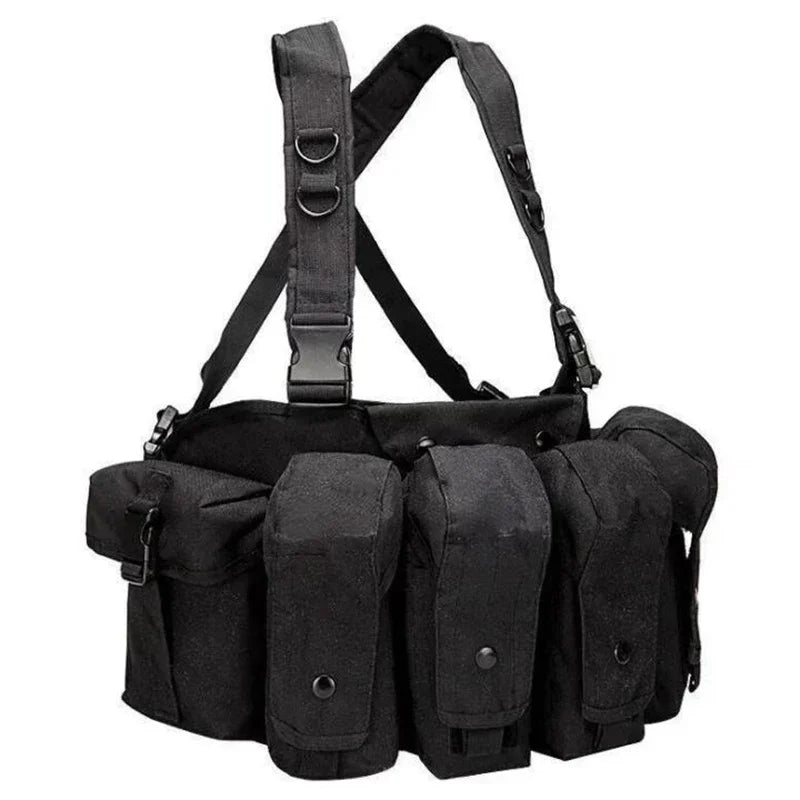 Molle Body Armor Vest Military Tactical Army Woodland Camouflage Chest Rig AK Combat Vest Magazine Carrier Airsoft Hunting Coat
