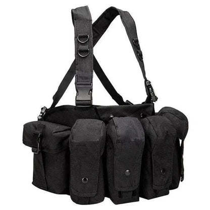 Molle Body Armor Vest Military Tactical Army Woodland Camouflage Chest Rig AK Combat Vest Magazine Carrier Airsoft Hunting Coat