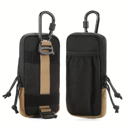 Black Outdoor Mountaineering and Hiking Multi-Functional Sports Waist Bag, Mobile Phone Bag, Outdoor Mountaineering Bag, 1 PC