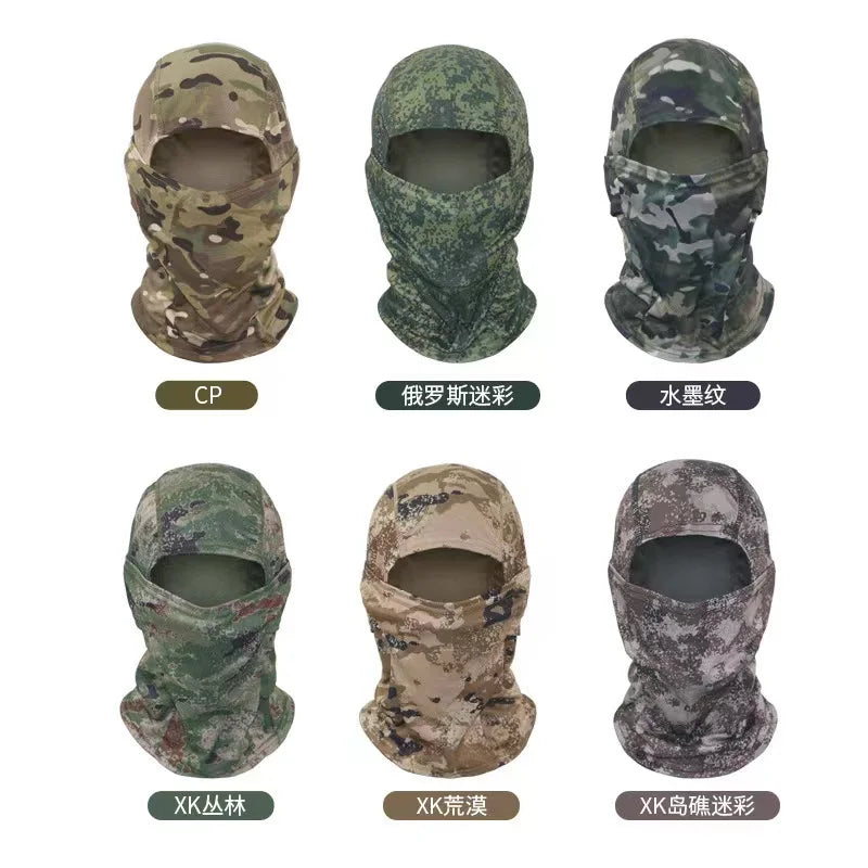 Camouflage Balaclava Cycling Full Face Mask Outdoor Sports Hunting Hiking Skiing Mask Motorcycle Helmet Inner Cap
