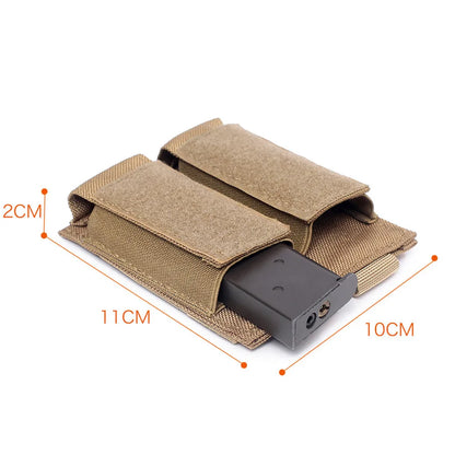 Double&Triple 9MM Magazine Pouch MOLLE Tactical Pistol Magazine Bag for Glock 1911 92 CZ Hunting Accessories Molle Storage Bag
