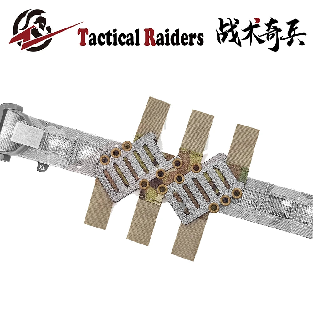 Tactical Waist Dual-Row 40 ° Angled MOLLE Bevel Adapter Plate Belt Accessory