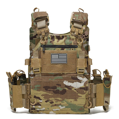VL Quick release hunting vest with chest zipper anti-theft bag MOLLE modular expansion breathable elastic vest