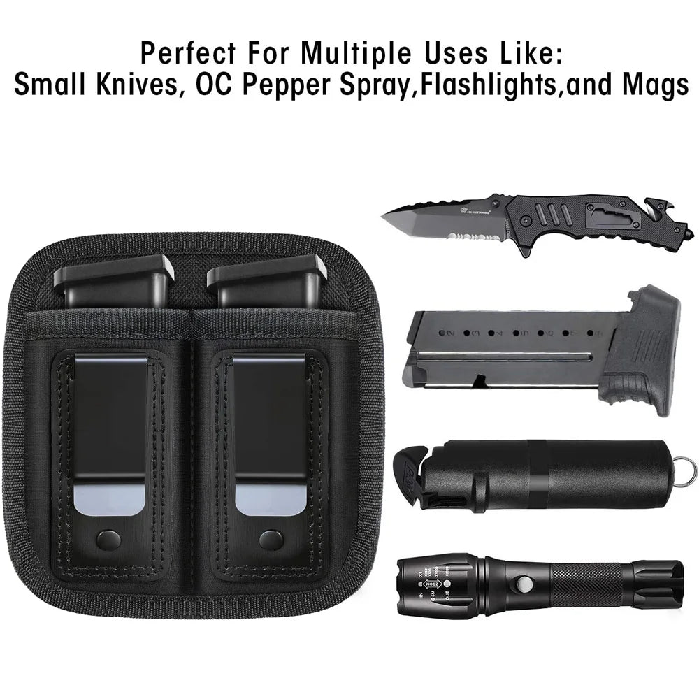 Nylon Magazine Pouch Holster Pistol 9mm Concealed Carry Mag Case with Clip  19 21  92 Handgun Mag Pouch