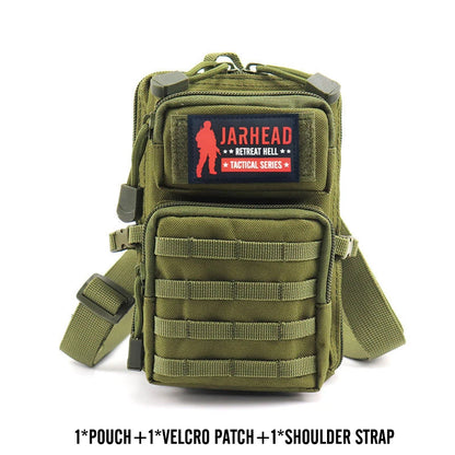 Tactical MOLLE EDC Pouch Utility Mini Crossbody Shoulder Bag with Adjustable Strap for Outdoor Camping Hiking Hunting Waist Pack