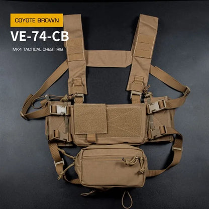 WOSPORT Tactical Vest Chest-mounted With Built-in Quick-release Sleeve MK4 Expansion Mount Breathable Quick-release Camouflage