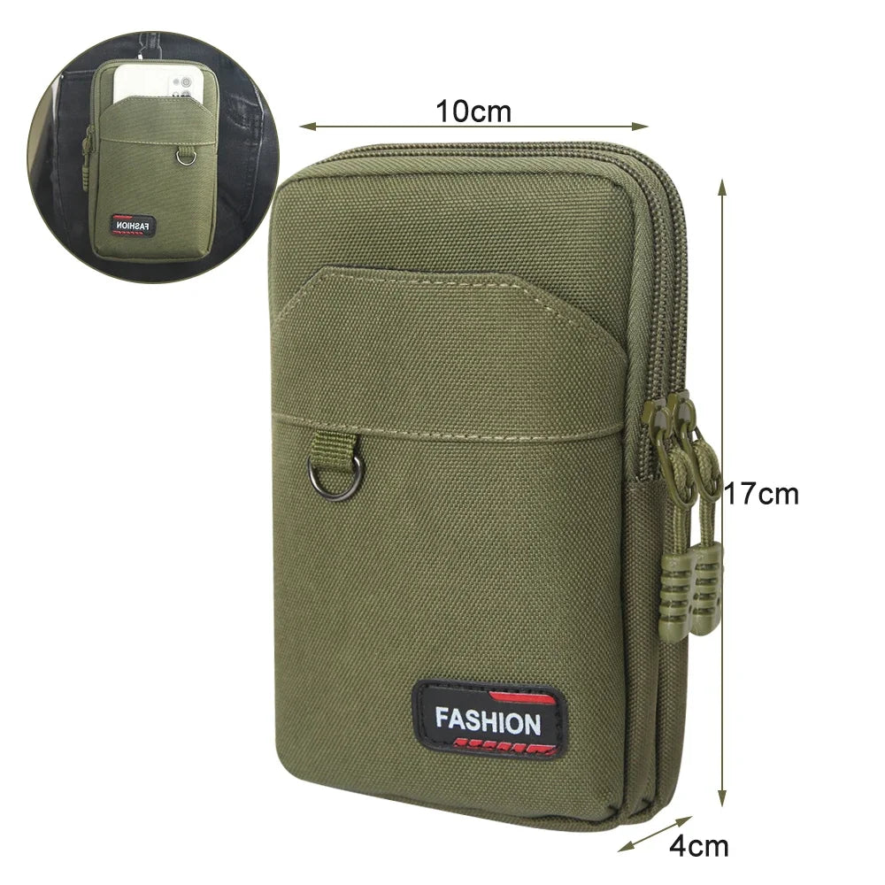 EDC Molle Bag Purse Nylon Waist Bag Outdoor Waist Fanny Pack Men Phone Pouch Camping Hunting Sports Bag