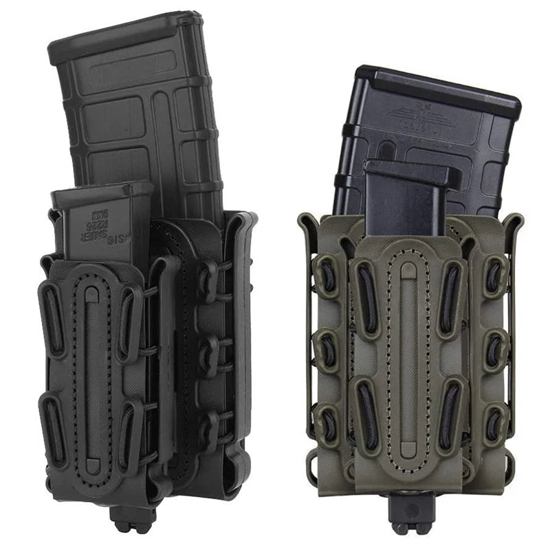 2PCS/Set Molle Magazine Pouch 5.56 7.62 9mm Mag Holster Rifle Pistol Magaizne Case Holder for AR15 M4 AK Glock 17 M9 Universal