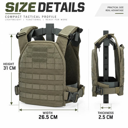 Tactical MOLLE Vest Adjustable Buckle Outdoor Training Waistcoat for Airsoft Wargame Hunting Camping Cosplay Sports Gear